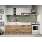 Set Mobila Bucatarie Gastro 200 Alb/Stejar - C01