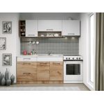 Set Mobila Bucatarie Gastro 200 Alb/Stejar - C08