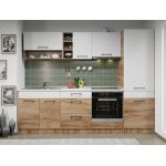 Set Mobila Bucatarie Gastro 260 Alb/Stejar - C10