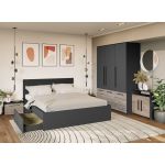 Set Mobila Dormitor Gri Noce C1