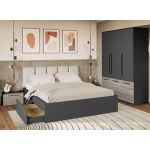 Set Mobila Dormitor Gri Noce C10