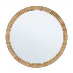 Oglinda decorativa Hakima Round, Bizzotto, Ø60 x 2 cm, ratan/MDF, natural