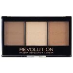 Paleta pentru Contur - Makeup Revolution Ultra Sculpt &amp; Contour Kit, nuanta Ultra Light/Med C04, 1 buc