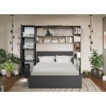 Set Mobila Dormitor Noce 2.33m cu pat incadrat