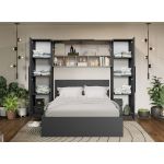 Set Mobila Dormitor Noce 2.56m cu pat incadrat