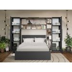 Set Mobila Dormitor Noce 2.84m cu pat incadrat