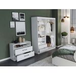 Set Mobila Dormitor Nordis Alb C02 cu oglinda