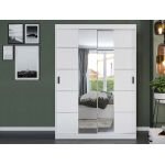 Dulap Nordis 138 usi alb/oglinda
