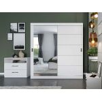 Set Mobila Dormitor Nordis Alb C10 cu oglinda