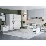 Set Mobila Dormitor Nordis Alb C21