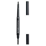 Creion pentru Sprancene cu Periuta - Makeup Revolution Relove Power Brow Pencil, nuanta Granite, 0,3 g