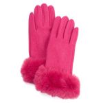 Manusi Fuchsia Din Tricot Fin Cu Blanita
