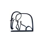 Decoratiune minimalista in forma de elefant, 150x130x15 mm