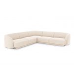 Coltar simetric 5 locuri, Miley, Micadoni Home, BL, 252x252x74 cm, poliester chenille, bej deschis