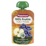 Piure Mar si Afine Fara Gluten - Plasmon 100% Frutta, 6 luni+, 100 g