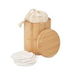 Set cadou lumanare parfumata si dischete reutilizabile in cutie bambus