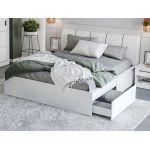 Pat Alb Tapitat optional lada de depozitare 180x200 4 sertare