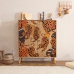 Dulap multifunctional, Vella, Tigris, 95 x 111 x 36 cm, pal melaminat, multicolor