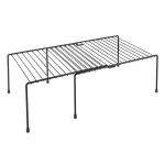 Etajera extensibila Adapto Lava, negru, 33-57x24x15 cm