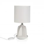 Lampa de masa Adam, Versa, 13 x 10.5 x 29 cm, 1 x E14, 25W, ceramica, alb