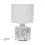 Lampa de masa Cozy Hearts, Versa, 22.5 x 35 cm, ceramica