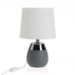 Lampa de masa Olson, Versa, 18 x 29 cm, metal, gri
