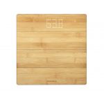 Cantar digital pentru persoane, Leifheit, Style Sense Bamboo Magic, 30 x 30 x 3.3 cm, bambus/plastic, bej