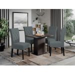 Set Masa Smart Wenghe + 4 Scaune Oslo Castel 91