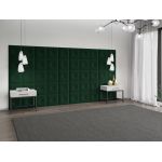 Panou decorativ tapitat - patrat cu buton Negru