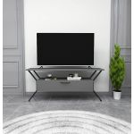 Comoda TV, Kalune Design, Tarz, 124x54x35 cm, Antracit / Negru