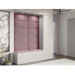 Panou decorativ tapitat - dreptunghi Roz