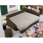 Canapea Velur Crem / Maro