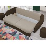 Canapea Velur Crem / Maro