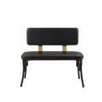 Banca, Vella, Oliver Bank, 100x49x41 cm, PAL, Negru