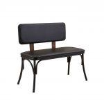 Banca, Vella, Oliver Bank, 100x49x41 cm, PAL, Negru