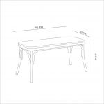 Banca, Vella, Oliver Bench, 100x49x41 cm, PAL, Alb