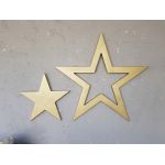 Decoratiune de perete, Gold Stars Set, Placaj , Auriu