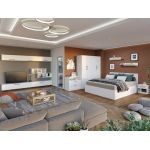 Pachet Mobila Dormitor + Living Alb