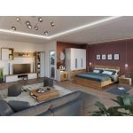 Pachet Mobila Dormitor + Living Stejar / Alb