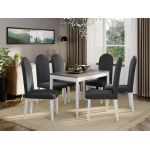 Set Masa Grand Gri + 6 Scaune Grand Gri Inchis