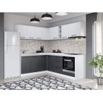 Set Mobila Bucatarie Colt Mina Dual 180*220 Gri Antracit/Alb C112