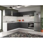 Set Mobila Bucatarie Colt Mina Grafit 240*240 Gri Antracit - C87