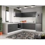 Set Mobila Bucatarie Colt Mina Grafit 300*210 Gri Antracit - C93