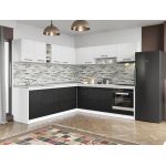 Set Mobila Bucatarie Colt Mina Yang 240*240 Ferrara/Alb C141
