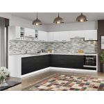 Set Mobila Bucatarie Colt Mina Yang 300*300 Ferrara/Alb C145