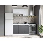 Set Mobila Bucatarie Mina Dual 120 Gri Antracit/Alb C106