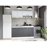 Set Mobila Bucatarie Mina Dual 160 Gri Antracit/Alb C104