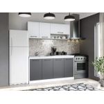 Set Mobila Bucatarie Mina Dual 160 Gri Antracit/Alb C104