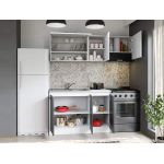 Set Mobila Bucatarie Mina Dual 180 Gri Antracit/Alb C105