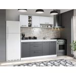 Set Mobila Bucatarie Mina Dual 180 Gri Antracit/Alb C99